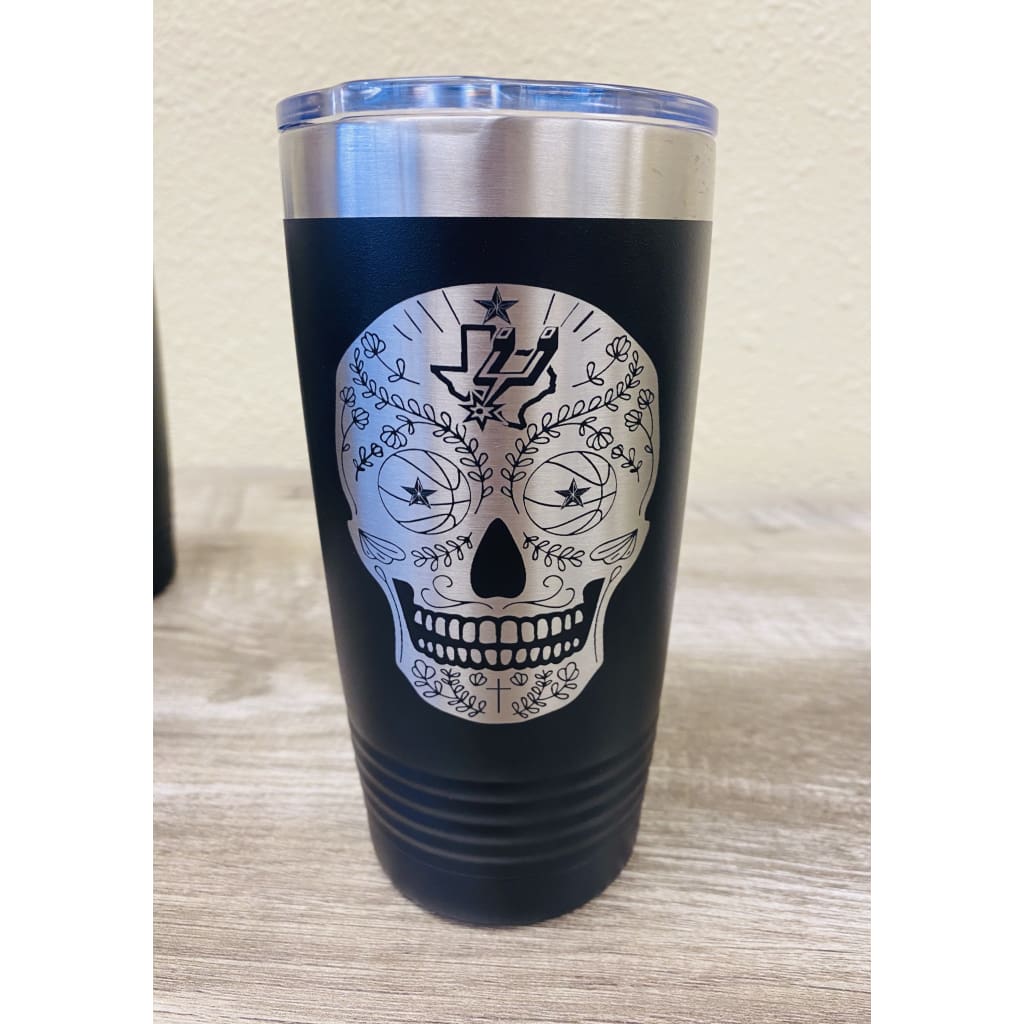 20 oz. Skinny Tumbler - Halloween, Day of the Dead - Sugar Skull La Ca –  Tees and Things by HAC