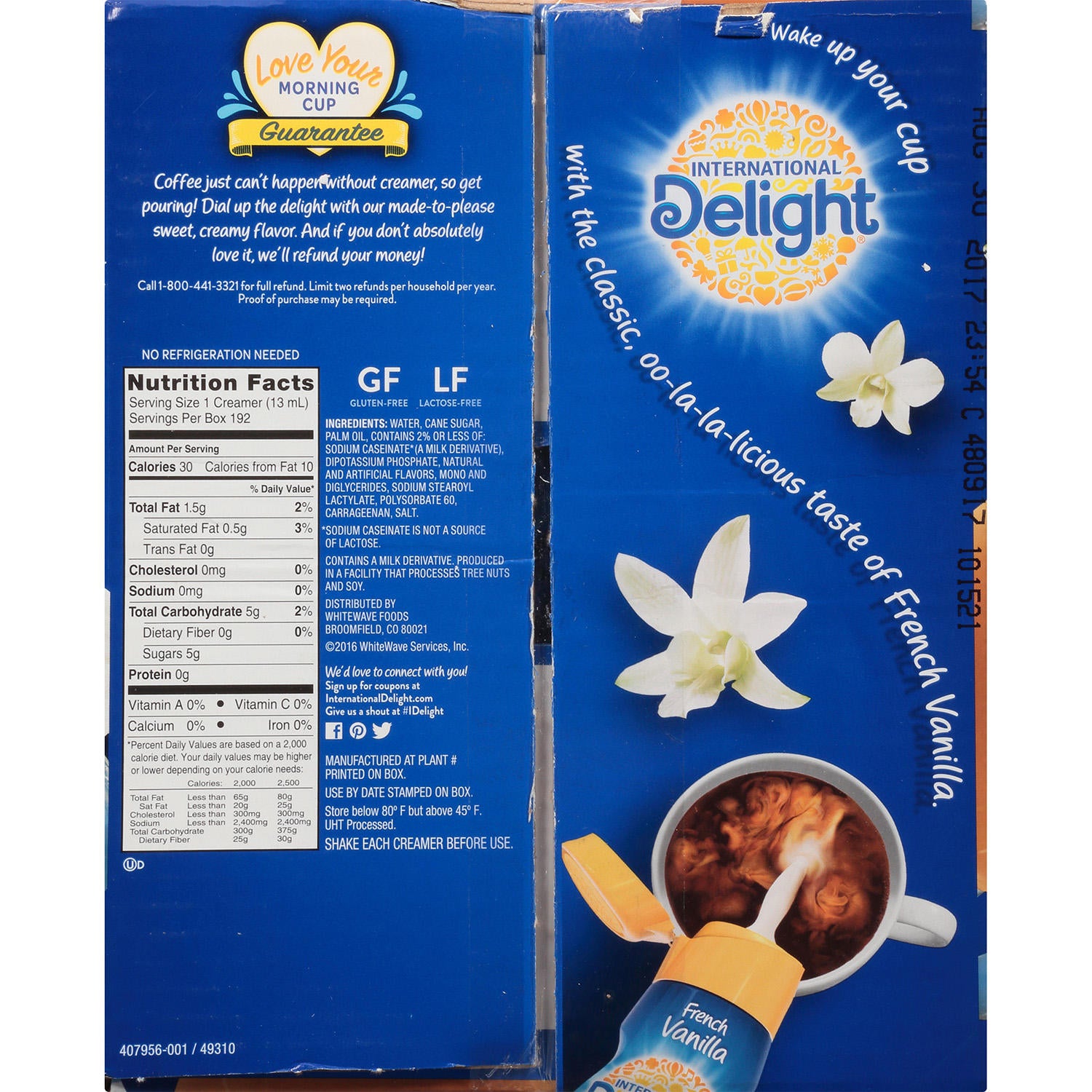 french vanilla creamer delight calories