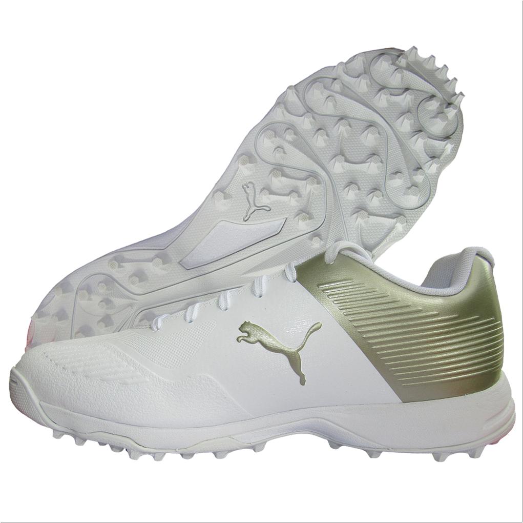 Buy PUMA ONE8 Cricket Shoes White/Gold online at – Procricketshop