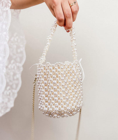 wear a pearl bucket bag for the pearlcore trend