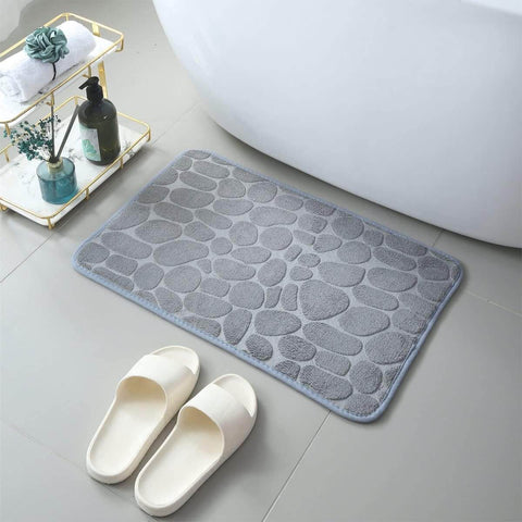 Tapis antidérapant pour fond d'évier Homclean design galet gris