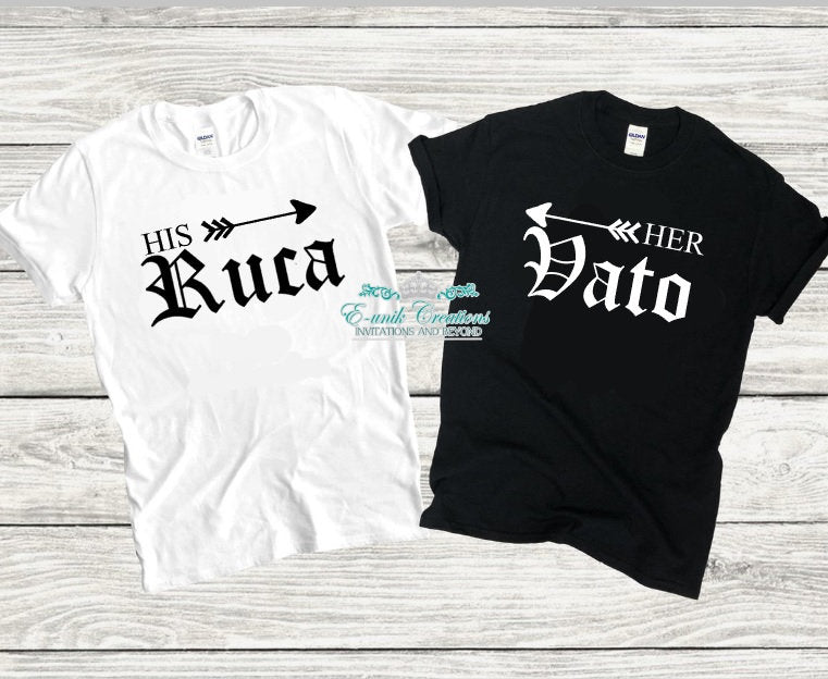 Ruca T-shirt, Her Vato T-shirt, Chicano Couple Shirt – E-unik