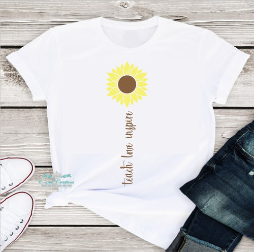 Teach Love Inspire Bleached Shirt – RTTO Creations