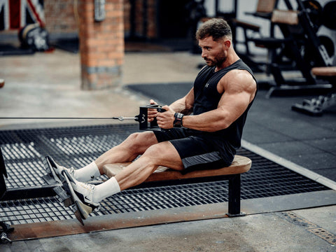 Man using Versa Gripps during a workout