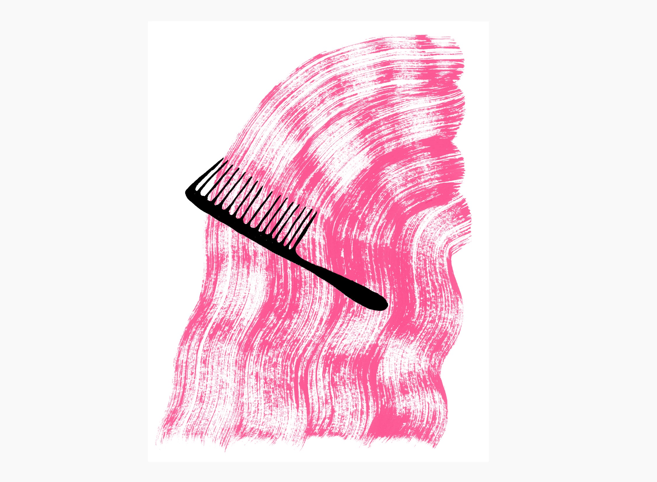 Pink Hair Print