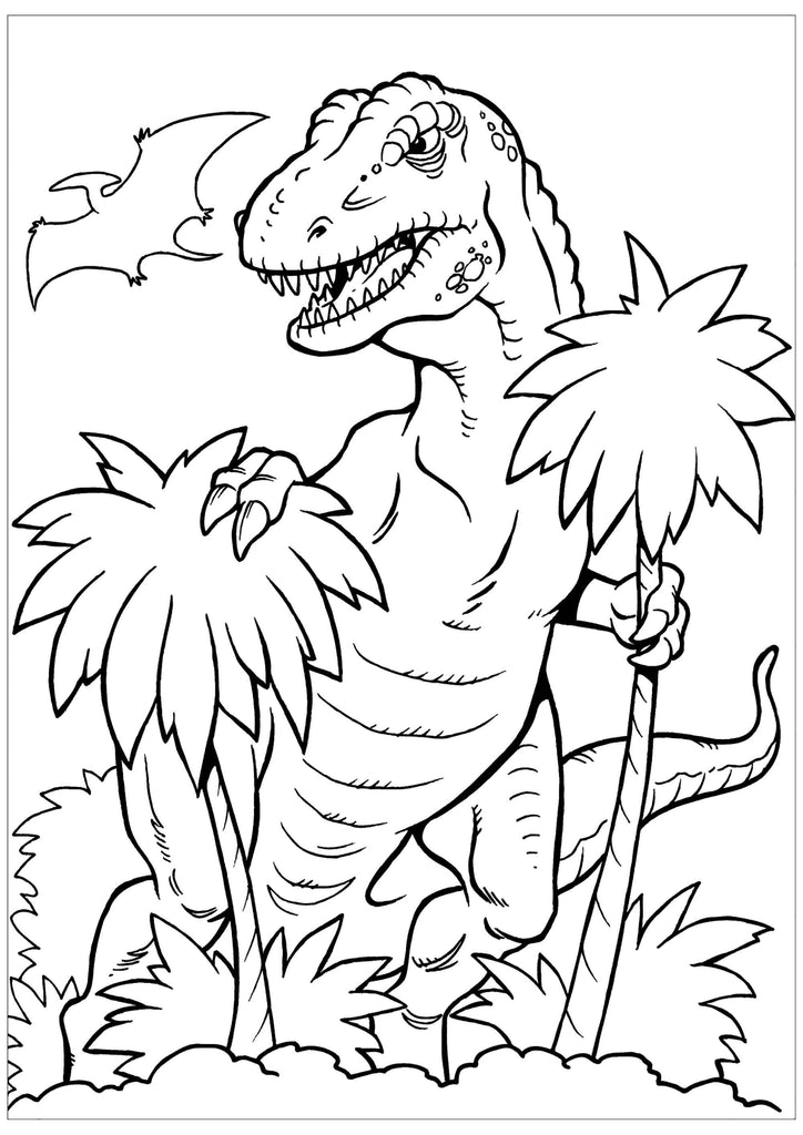 Coloriage Dinosaure enfant en Ligne Gratuit à imprimer