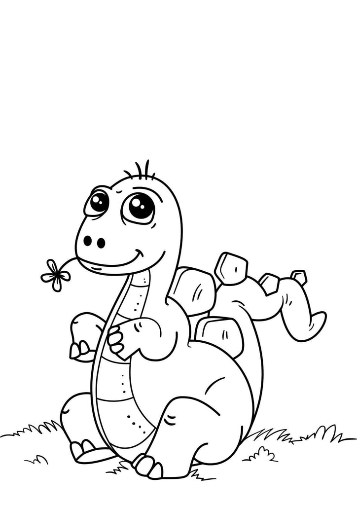 coloriage dinosaure mignon