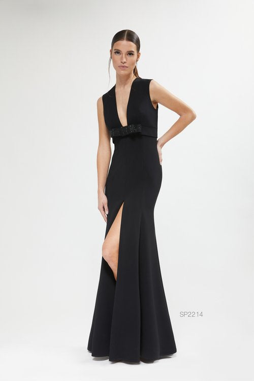 Long Sleeve Dress w/ Front Slit – Mieka Boutique