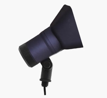 Lumien Black Aluminum Flood Light, 12 Watts, Dimmable (WW - 2700-5700K), 10-15V, 670 Lumens, w/ 40 Degree Beam Spread Lens & Hex Louver