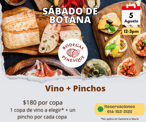 Sábado de Botana: Vino + Pinchos