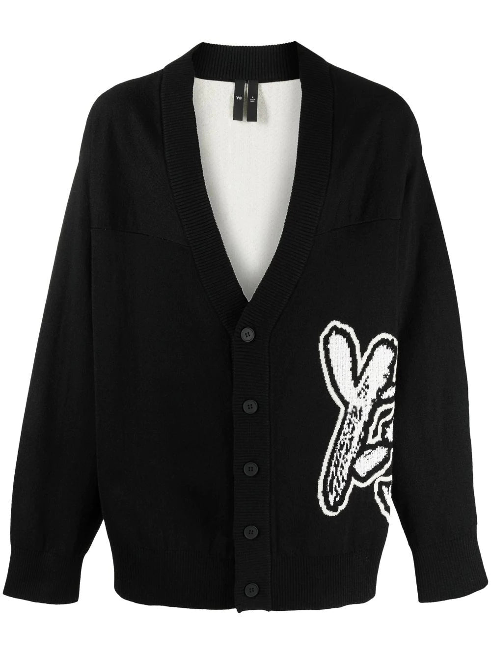 Y-3 │ Logo Knit Cardigan in Black │ Henrik Vibskov Boutique