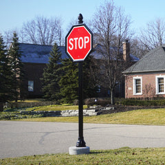 Americana series post assembly with stop sign