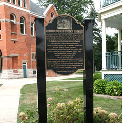 high quality bronze historical marker plaque for heritage square historic district