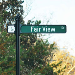 reflective printed aluminum street name signs and logo paddle street signs