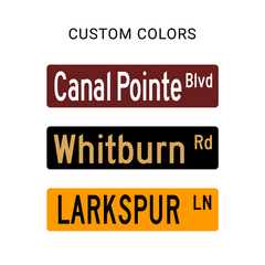 street sign designs with custom colors