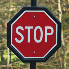 stop sign with decorative frame