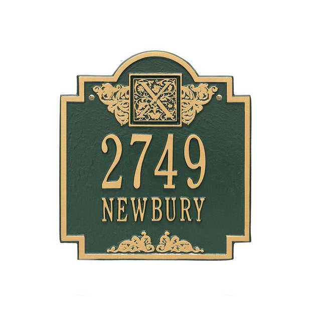 Monogram House Number Plaque | Address Plaques
