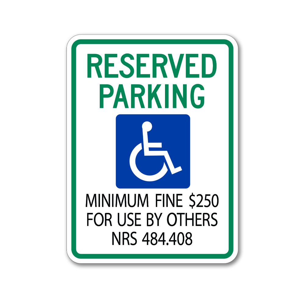 NEVADA - Reserved Parking Sign