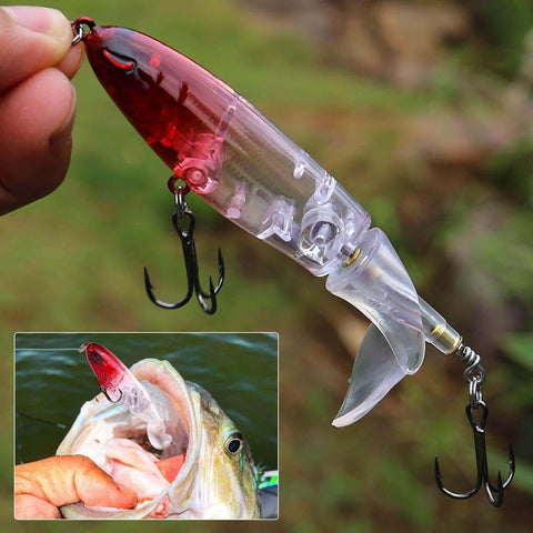 Topwin Berkley Fishing Lure Plopper Fishing Lure Rust-Proof Treble