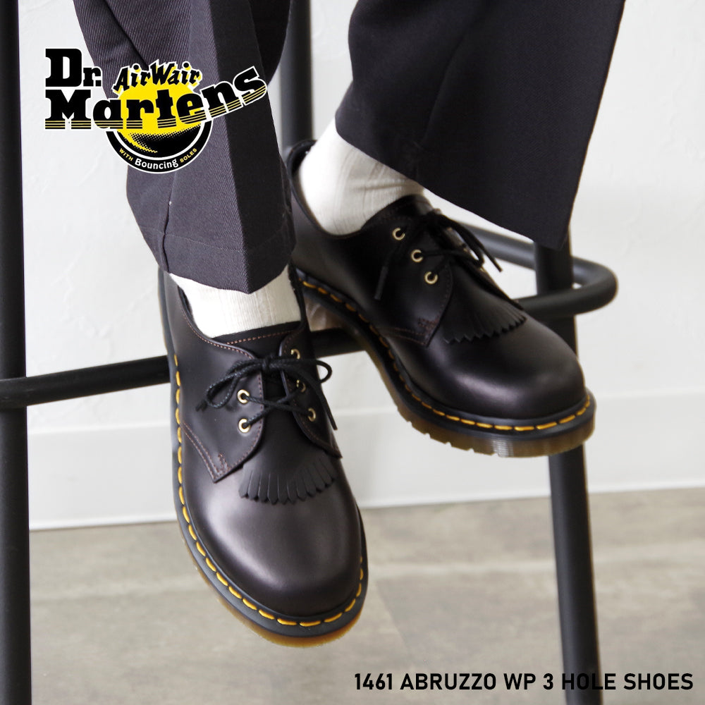 【Dr.Martens ドクターマーチン】3ホール シューズ ABRUZZO WP 3Eye Shoe 26944001 ブラック 革靴 シューズ  カジュアル メンズ レディース ユニセックス