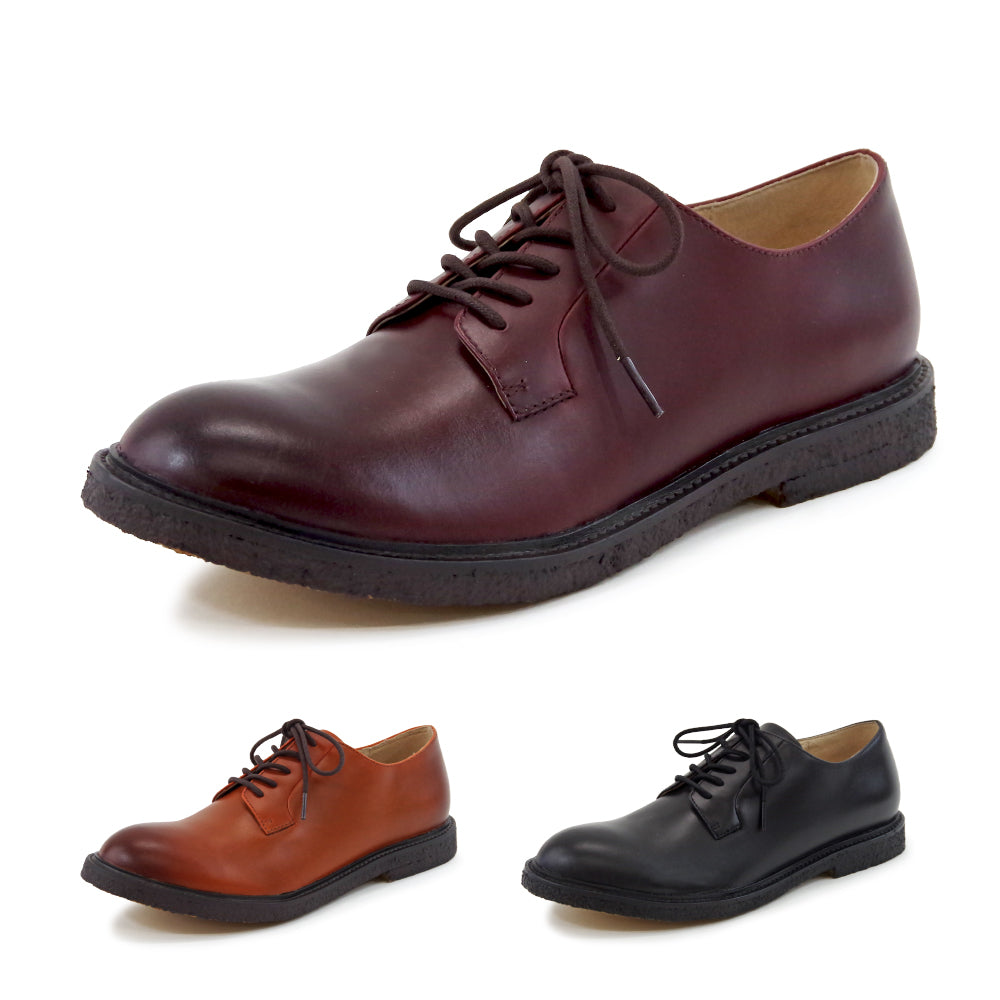 【VARISISTA Global Studio 】【ZC10901】レザープレーントゥシューズ ビジネス クレープソール 革靴 紳士靴