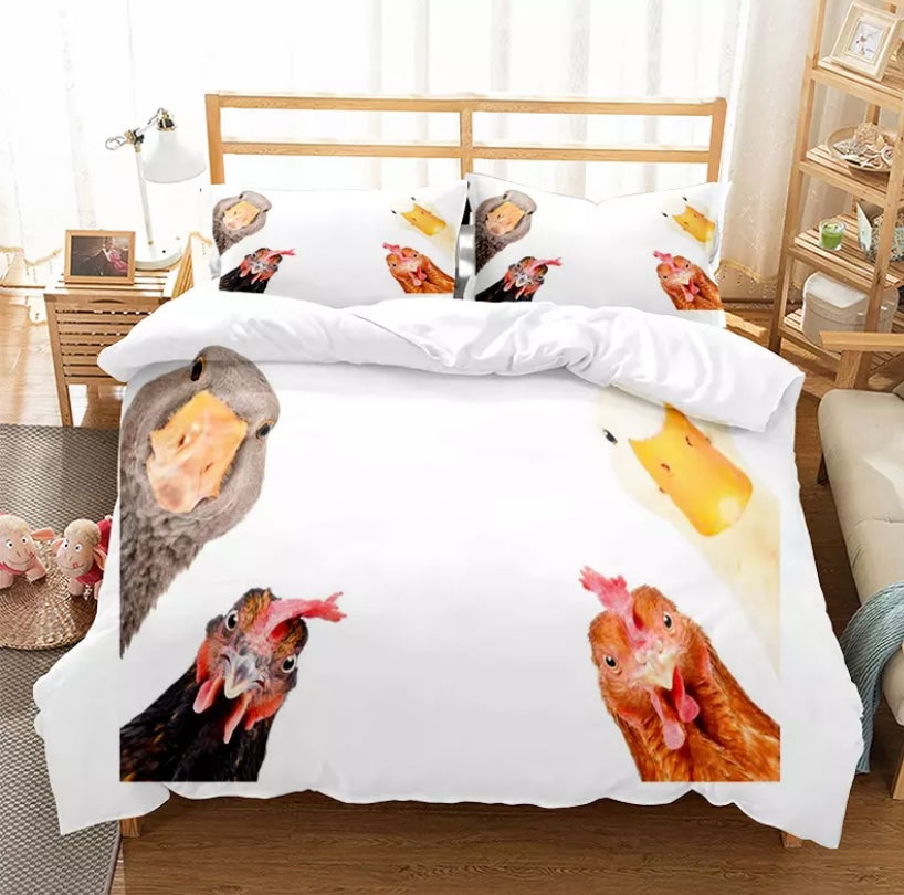 chicken doona cover