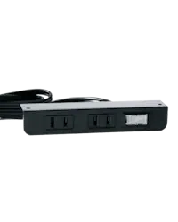 薄型簡易取り付け型コンセントプラグ【安全ブレーカー付き】 1個 BK