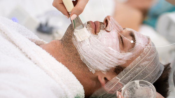 Person getting skincare facial