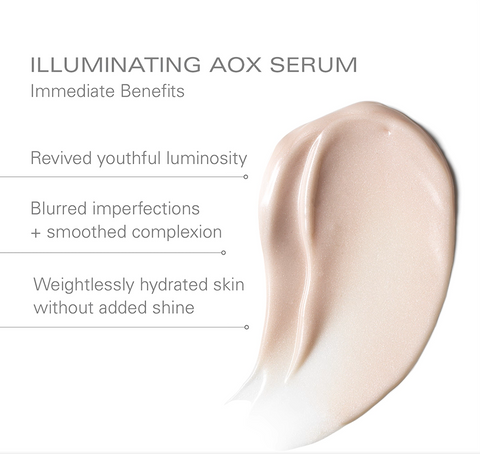 ZO illuminating AOX serum infographic