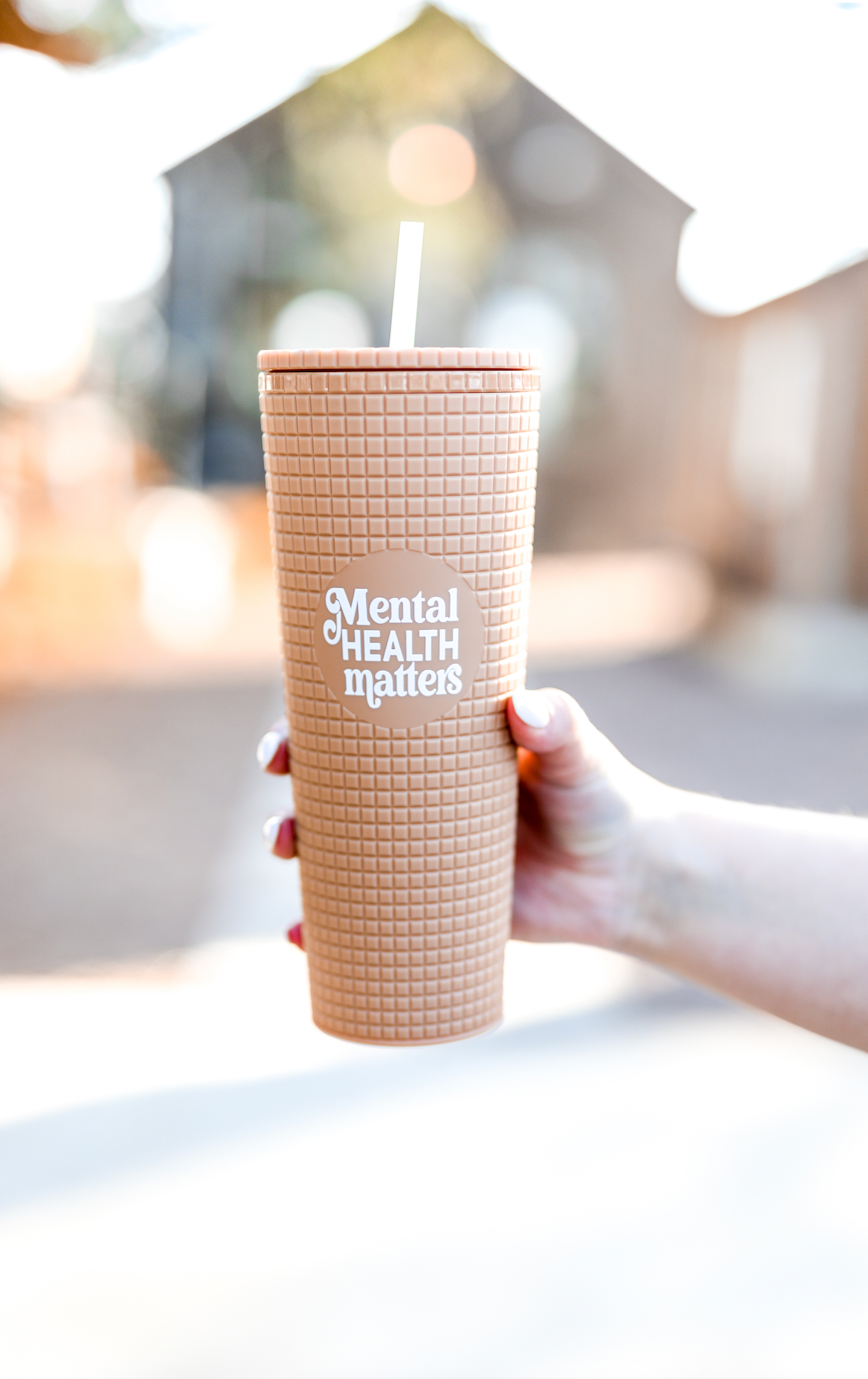 Be Kind to Your Mind, Mental Health Matters Tumbler, 20 Oz With Lid and  Plastic Straw, Rainbow Mental Health Cup, Boho Aesthetic Tumbler 