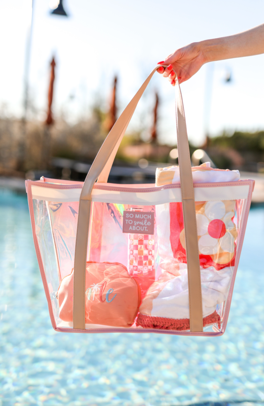 Iridescent Tote So Much To Smile About Pink Jadelynn Brooke