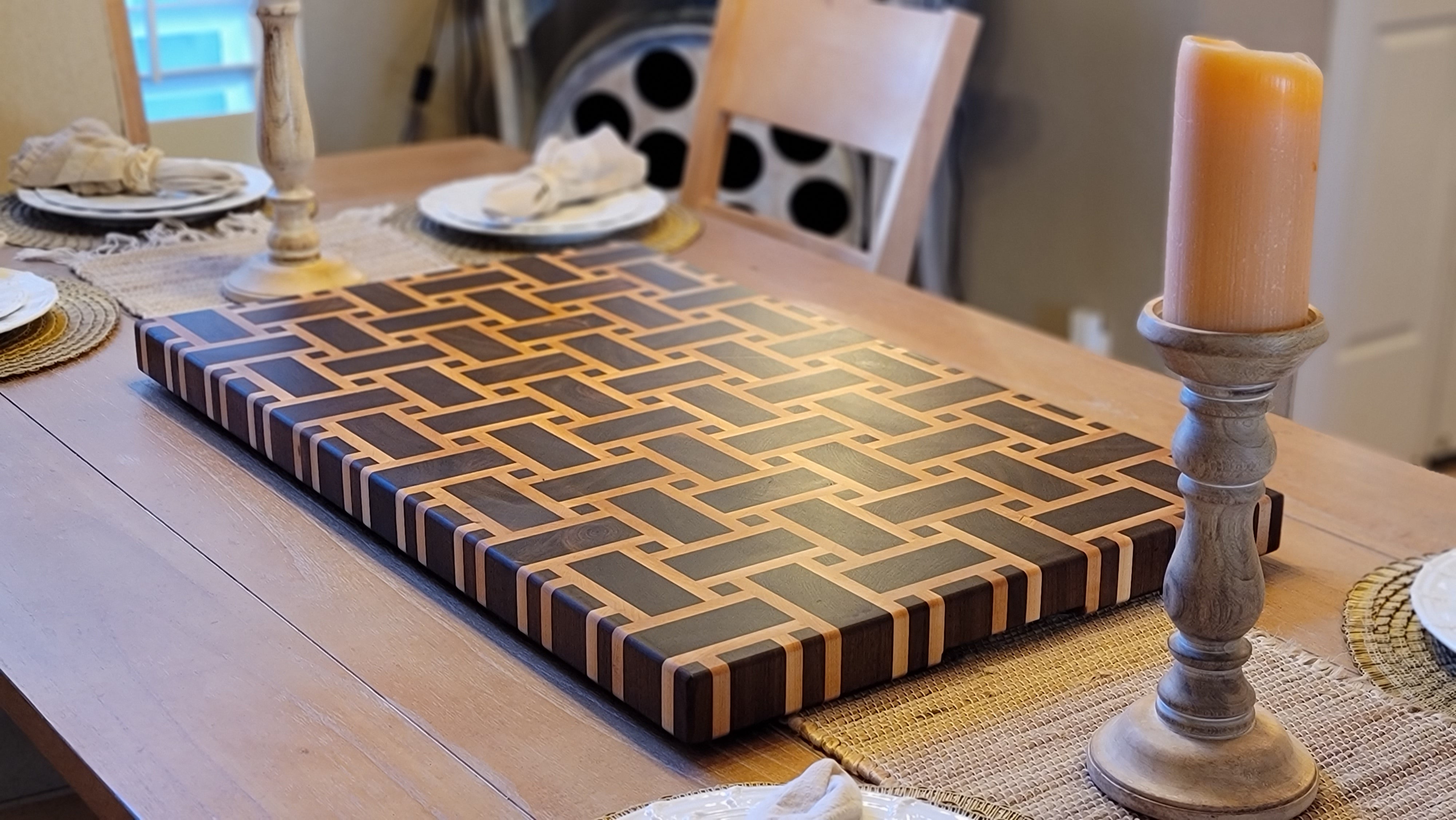 Ombre End Grain Cutting Board  Plus A Hot Wax Treatment 4K 