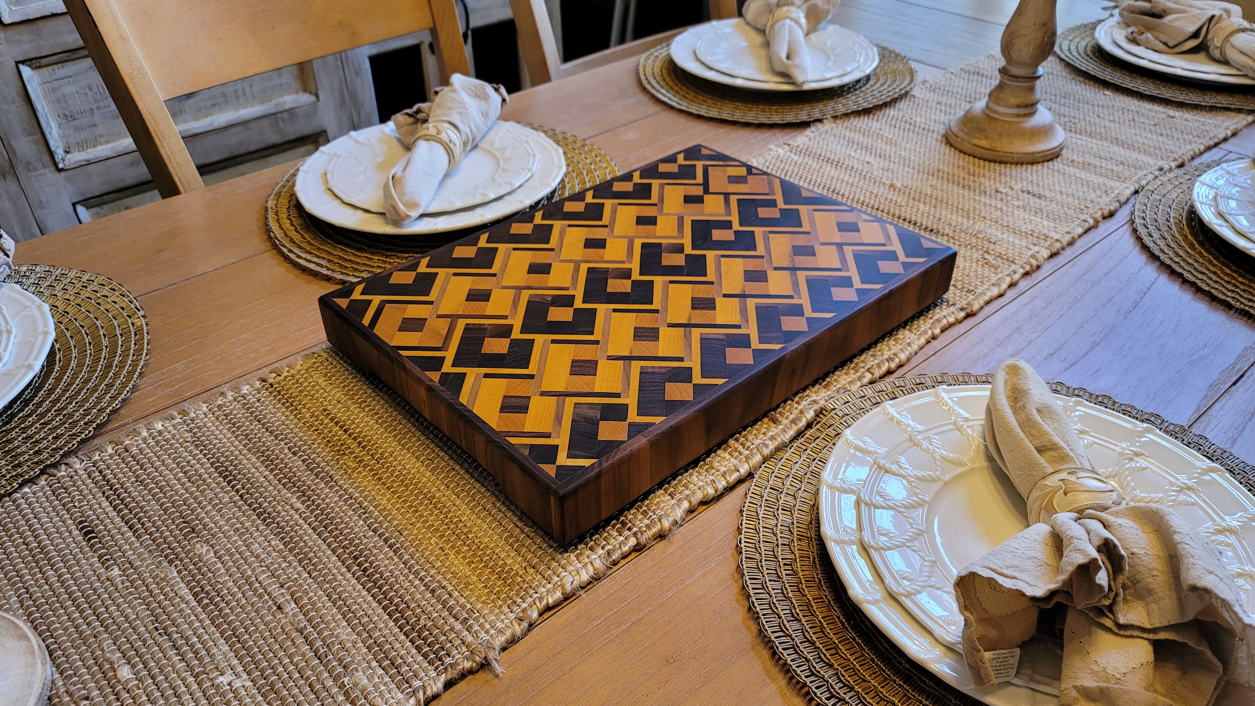 Plaid Endgrain Cutting Board  Wood Duck Designs Custom Woodworking