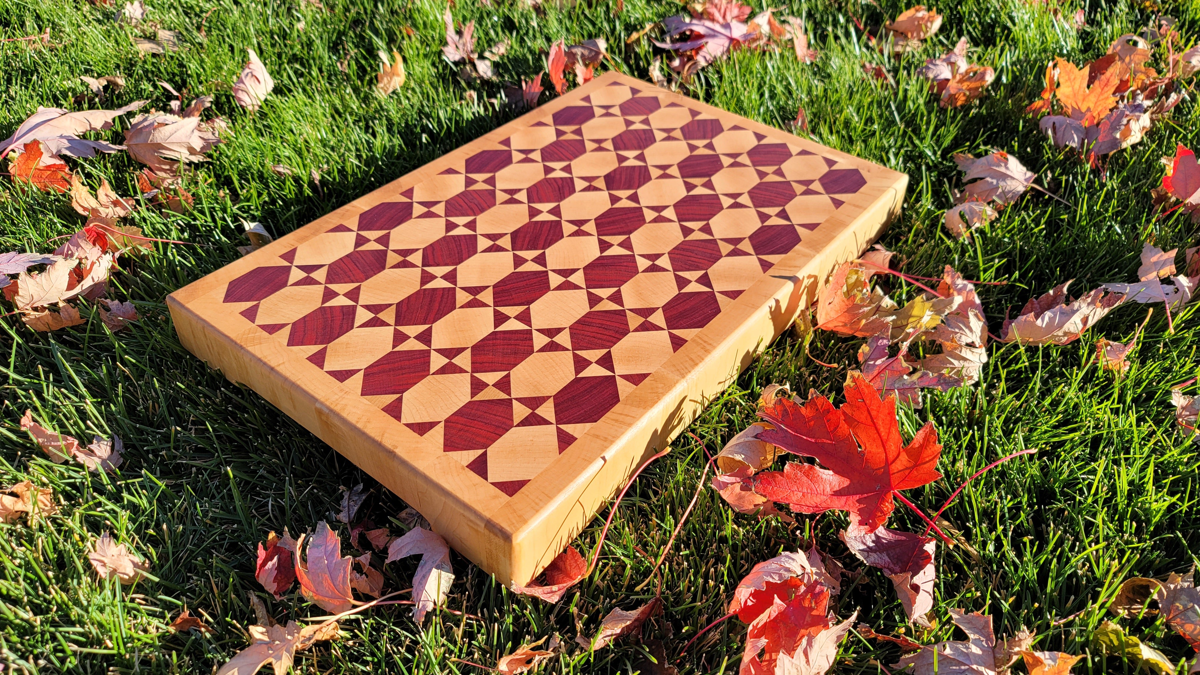 Plaid End Grain Cutting Board — Mostad Works