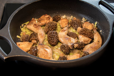 Risotto de morilles aux cailles