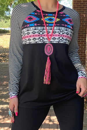 Black Striped Tribal Long Sleeves - Gowin Crazy Gifts 