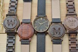 engraved wooden watches