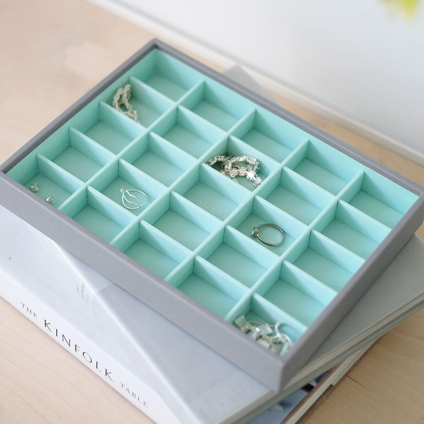 Grey Mint Classic Jewellery Box – STACKERS LONDON