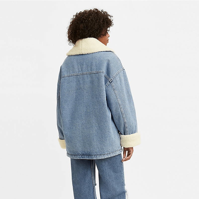 retro collar sherpa jacket levis