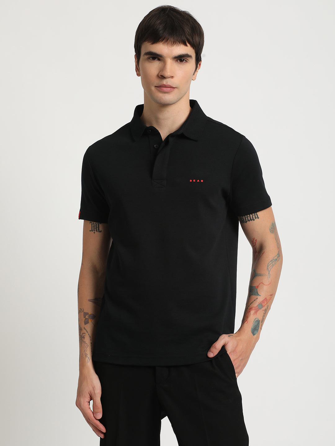 Peter Millar Cotton Short Sleeve Polo Black, $89 | Neiman Marcus | Lookastic