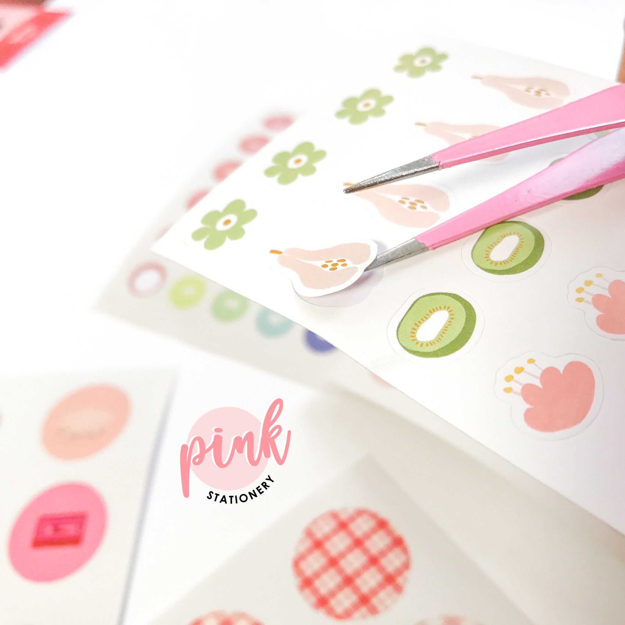 congelado almacenamiento Lada Pinzas para stickers – Pink Stationery