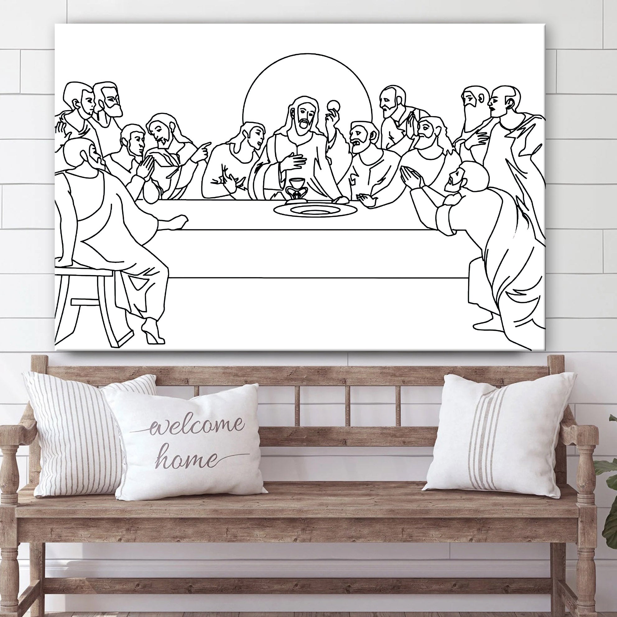 Last Supper Wall Art for Living Room Decor Prints Frame Canvas Poster  セールファッション