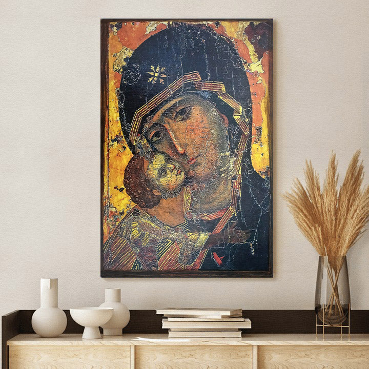 Virgin Mary Mother Of God Our Lady Of Canvas Wall Art - Catholic Canva ...