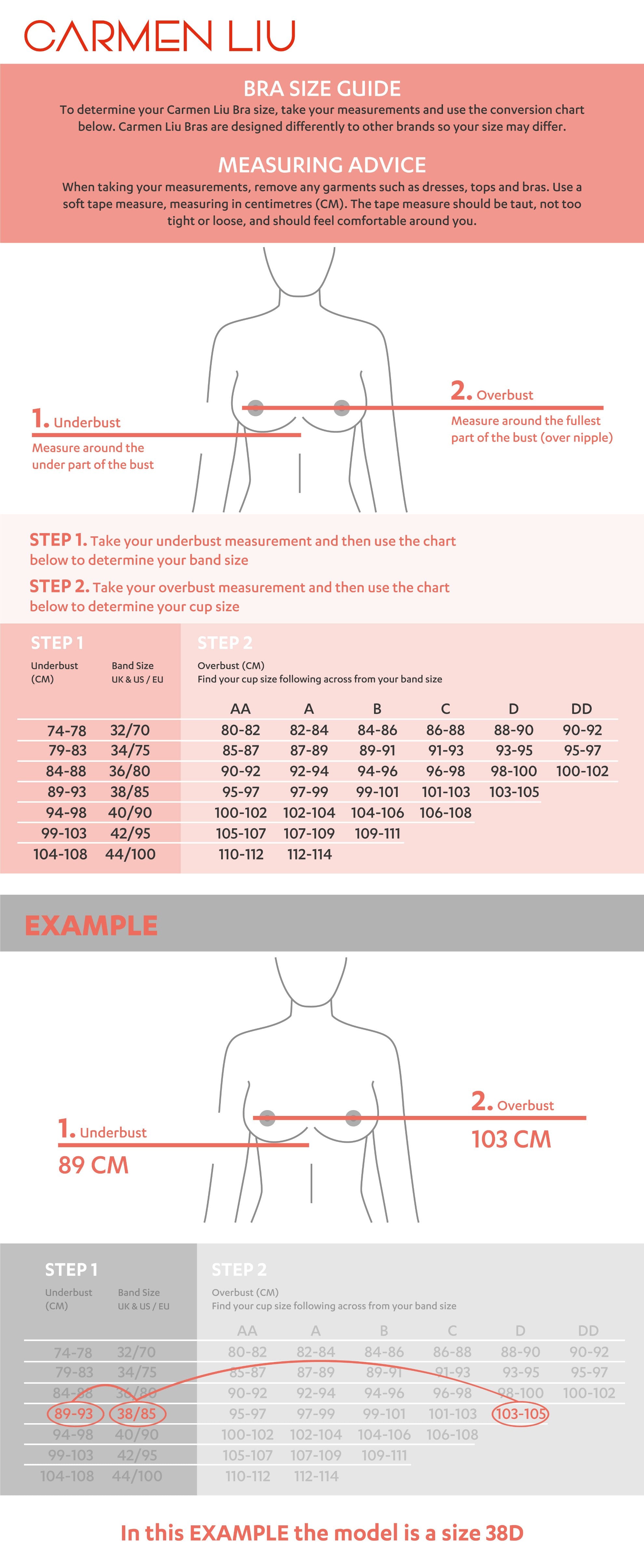 Sizing chart