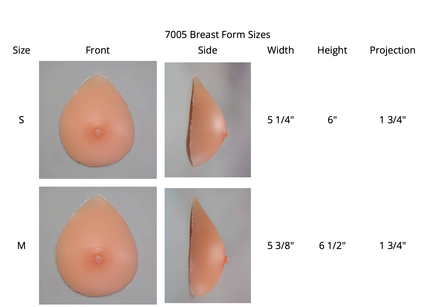 Premium Projected DDD Oval Silicone Breast Forms