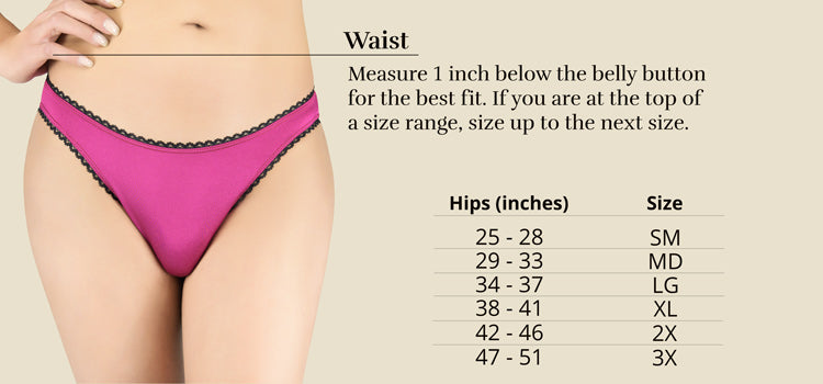 Sizing chart