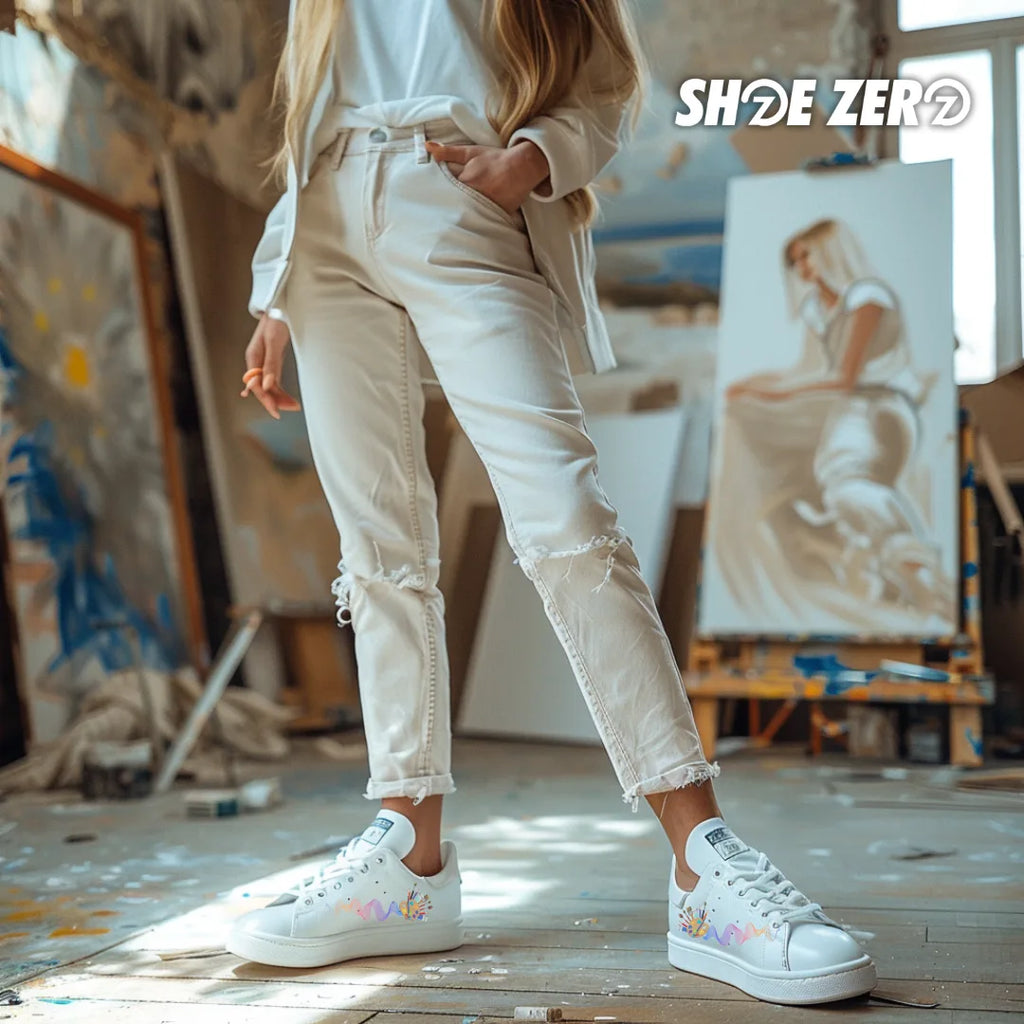 Shoe Zero customized shoe worn by an artist