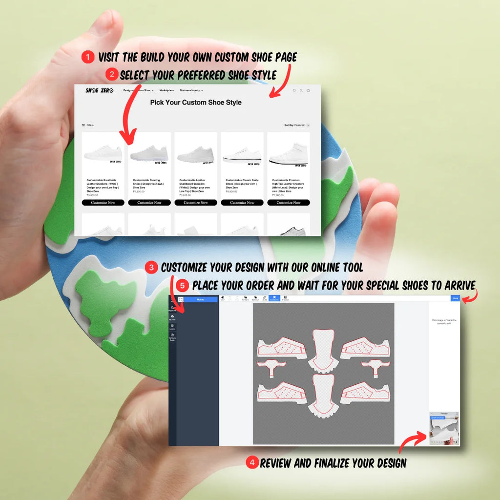 Step by step guide in customizing shoes