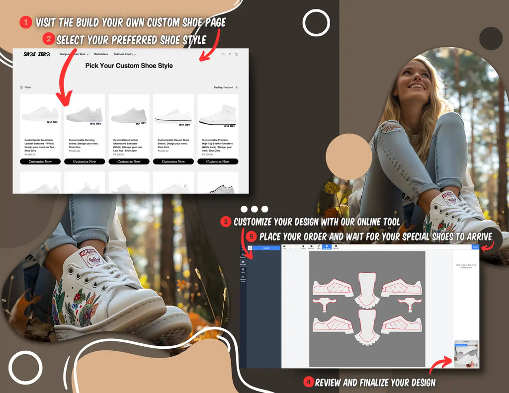 Step by step guide on how to customize shoe