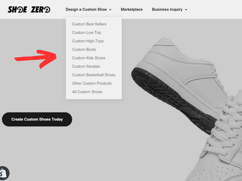 Shoe Zero Website: choosing shoes